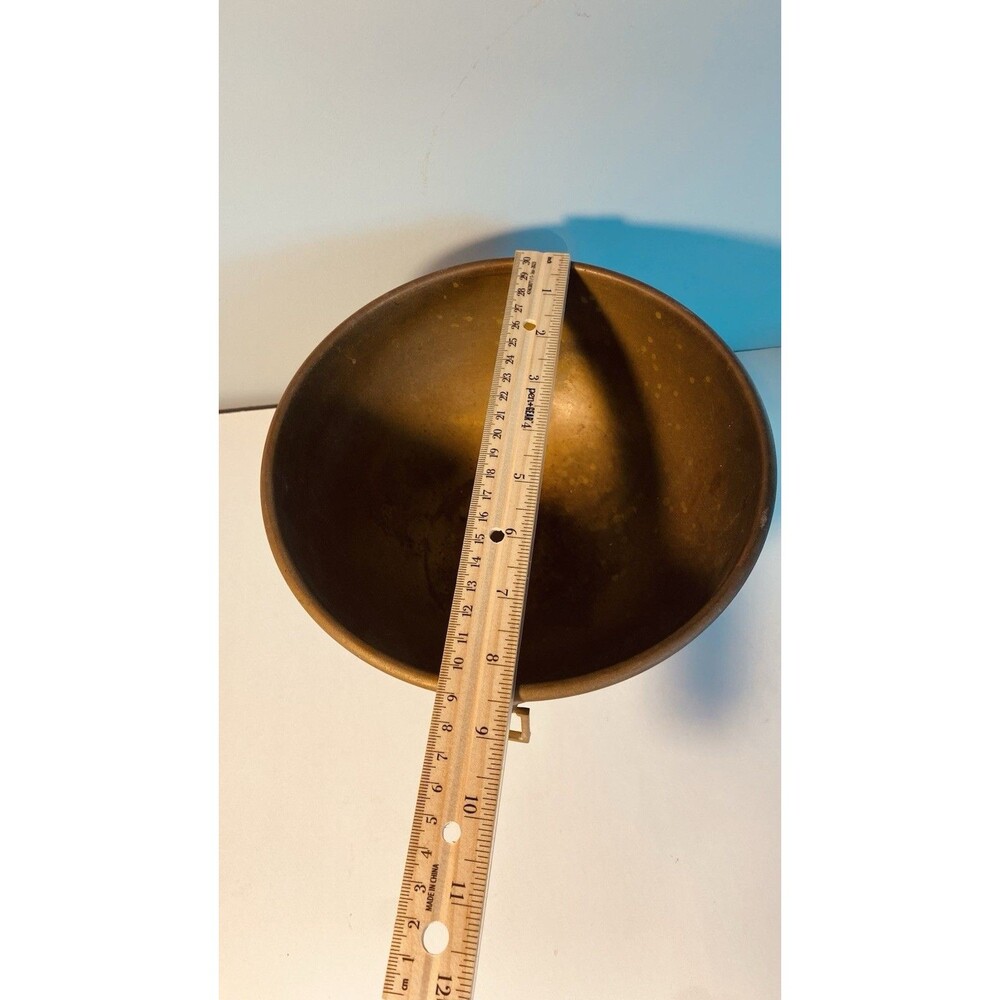 Vintage Brass Jardiniere Planter W/ Lions Head Pulls Pedstal Base - Picture 5 of 13